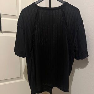 Elegant Black Short Sleeve Top